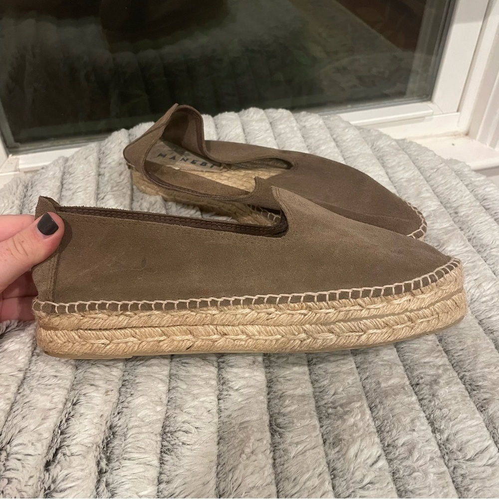 Manebi Double Sole Suede Espadrilles size 39